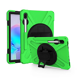 Coque en TPU combo en forme de x avec béquille et dragonne vert pour Samsung Galaxy Tab S6 SM-T860 (Wi-Fi)/T865 (LTE)