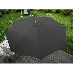 Decoshop26 Parasol de jardin Ø 3,5m octogonal polyester/bois 7kg anthracite 04_0003821