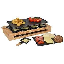 Appareil à raclette 8 personnes 1500w + gril - kcwood8maxi - KITCHEN CHEF pas cher