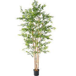 Pegane Plante artificielle haute gamme Spécial extérieur en Bambou artificiel, couleur verte - Dim : 240 x 110 cm