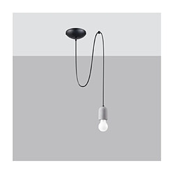 Luminaire Center Suspension Neso PVC,Béton Noir