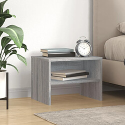 Maison Chic Table de chevet, Table de Nuit pour chambre salon Sonoma gris 40x30x30 cm Bois d'ingénierie