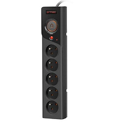 Power strip Z5 1.5M 5x230V 10aA Z5/15/CZ black