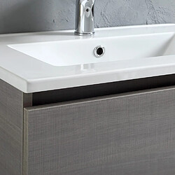 Acheter Kiamami Valentina SALLE DE BAIN MOBILE ÉVIER AVEC PORTES DE 60 CM GRIS | VINCI