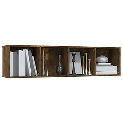 Acheter vidaXL Bibliothèque/Meuble TV Chêne fumé 143x30x36cm Bois d'ingénierie