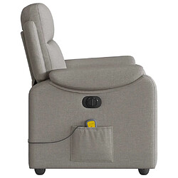 Acheter vidaXL Fauteuil de massage inclinable électrique Taupe Tissu