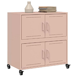 Avis vidaXL Buffet rose 68x39x72 cm acier