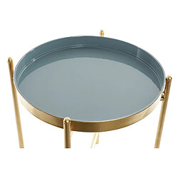 Pegane Table d'appoint ronde en métal coloris doré - diamètre 33 x hauteur 40 cm