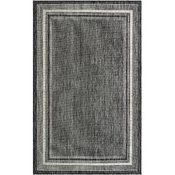 Hadorn Tapis d'Extérieur - 185x125 - Noir - Tulum 