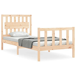 vidaXL Cadre de lit sans matelas 90x200 cm bois de pin massif