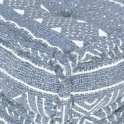 Decoshop26 Coussin de sol pouf modulaire chaise longue en tissu indigo 60x70x76 cm DEC021312