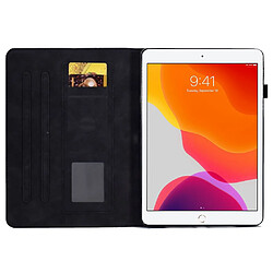 Etui en PU avec support, porte-cartes et porte-stylo pour votre iPad 10.2 (2019)/(2020)/Air 10.5 pouces (2019) - noir