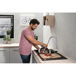 Acheter Déstockage - Hansgrohe - Mitigeur de cuisine Focus M42 220 avec douchette extractible 2 jets finition chromé