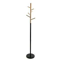 Versa Porte-Manteau Vêtements Portemanteau Minimaliste Malmö 28x28x171cm,Métal et Bois, Noir