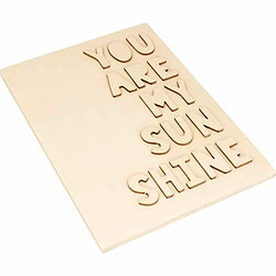 Artemio Plaque en bois You are my sunshine - 18 x 25 cm