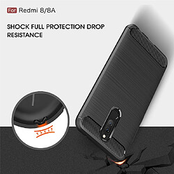 Avis Wewoo Coque Souple Pour Xiaomi Redmi 8 en TPU fibre de carbone brossée Texture Noir