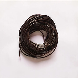 Avis 10m Fil De Nylon Ciré Chaîne De Cordon Tissu En Forme De Bijoux 1.5mm Café Noir