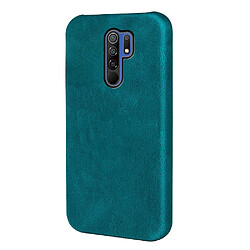 Coque en TPU + PU cyan pour votre Xiaomi Redmi 9/Redmi 9 Prime/Poco M2