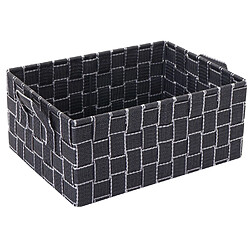 Decoshop26 Panier de rangement stockage panier décoratif 12x28x20cm gris foncé 04_0003763