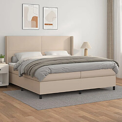 Maison Chic Lit Adulte - Lit simple Lit à sommier tapissier avec matelas moelleux - Meuble de Chambre - Cappuccino 200x200 cm -MN99948