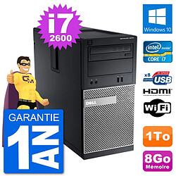 PC Dell 3010 MT i7-2600 RAM 8Go Disque Dur 1To HDMI Windows 10 Wifi - Occasion