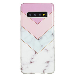 Wewoo Coque Fashion Housse de protection en TPU pour Galaxy S10 Plus couture tricolore