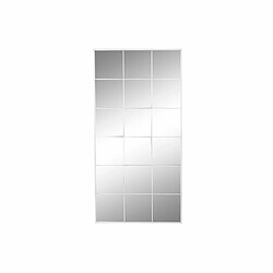 Miroir mural DKD Home Decor Blanc Verre Fer Miroir Fenêtre 90 x 1 x 180 cm