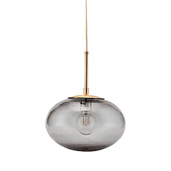 OPAL-Suspension Verre / Métal Ø30cm laiton doré verre fumé House Doctor