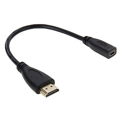 Wewoo Câble adaptateur HDMI mâle vers micro HDMI femelle, longueur: 20cm 