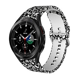 Bracelet en silicone motif imprimé rigide crâne pour votre Samsung Galaxy Watch4 40mm/44mm