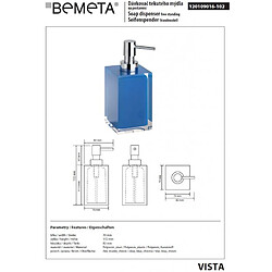 Bemeta - Maison De La Tendance Distributeur de savon liquide carré à poser VISTA en résine / 250ml