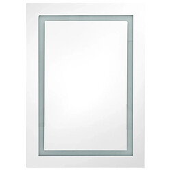 Avis vidaXL Armoire de salle de bain à miroir LED gris brillant 50x13x70 cm