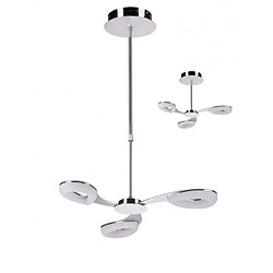 Luminaire Center Suspension Juno Aluminium satiné 3 ampoules 27cm