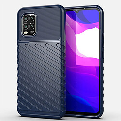 Coque en TPU surface en sergé bleu pour votre Xiaomi Mi 10 Lite 5G/Mi 10 Youth 5G