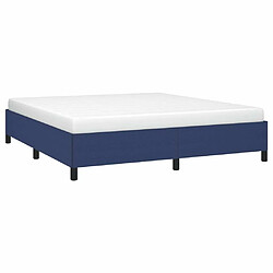 Avis Maison Chic Lit adulte - Lit simple Cadre de lit,Structure du lit Contemporain Bleu 160x200 cm Tissu -MN71133