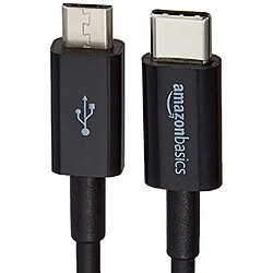 Basics Câble USB-C vers Micro B 2.0, 15 cm - Noir