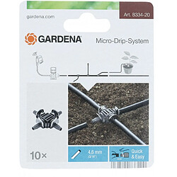 Gardena 3/334-20 Dérivation en croix 3/16"" - 4,6 mm - 10 pièces