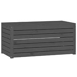 vidaXL Boîte de jardin gris 101x50,5x46,5 cm bois massif de pin