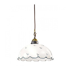 Luminaire Center Suspension classique NONNA laiton antique 1 ampoule E27