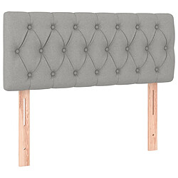 Acheter Maison Chic Tête de lit scandinave à LED,meuble de chambre Gris clair 90x7x78/88 cm Tissu -MN78567