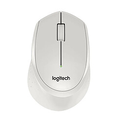 Souris optique Logitech M330 sans fil ,silencieuse, 2.4GHz, 1000DPI pour PC/ordinateur portable 10.5 * 0.7 * 4 cm - Blanc