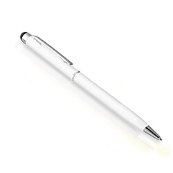 Avizar Stylet Écran Tactile Universel Embout Silicone Stylo A Bille Clip Intégré Blanc