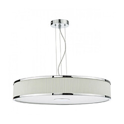 Luminaire Center Suspension Alvaro Chrome poli,ivoire 6 ampoules 10,3cm