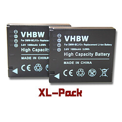 Vhbw Set de 2 batteries 1000mAh pour appareil photo Leica D-Lux 5, D-Lux 6 remplace BP-DC10, BP-DC10E.