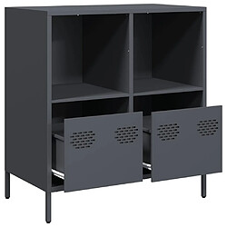 Acheter vidaXL Buffet anthracite 68x39x73,5 cm acier laminé à froid