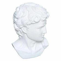 Statuette Déco Tête César 25cm Blanc