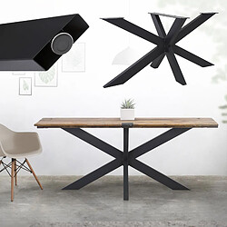 ML DESIGN MODERN LIVING Pied de table Spider métal noir design industriel piètement meuble 78x71x150 cm