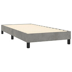 Avis vidaXL Cadre de lit sans matelas gris clair 90x200 cm velours