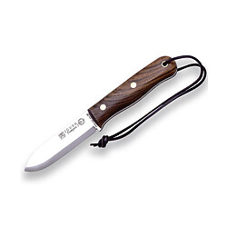 Couteau de chasse Joker "S Trapper" CN124, mango noyer, lame de 10 cm en acier Sandvik 14C28N, fourreau en cuir brun, Outil pour la pêche, la chasse, le camping et la randonnée