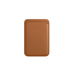 Eko Porte-cartes avec Fixation Magnétique Magsafe en Cuir Marron